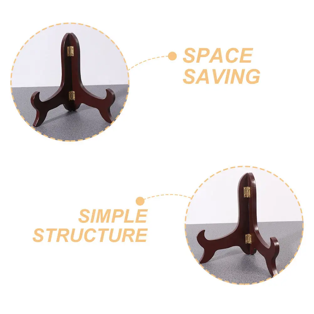 3pcs Wooden Display Stand for Tea Cakes, Bowls, Plates – Stackable Space-Saving Minimalist Easel Rack