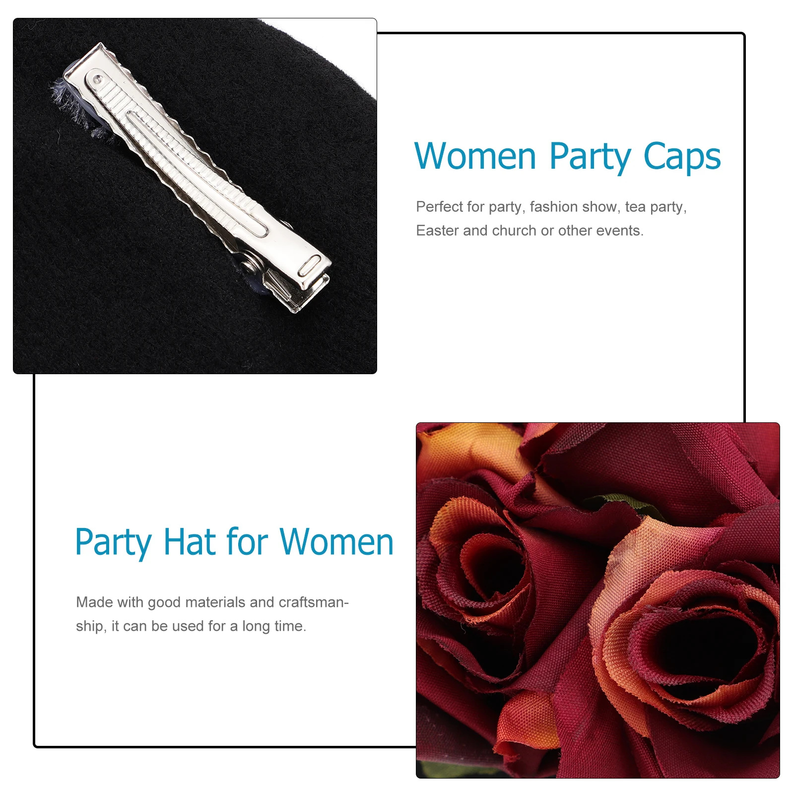 

Etiquette Small Hats Women Party Hat Tea Party Fashion Show Host Decorative Stewardess Hat Christmas Gifts Women