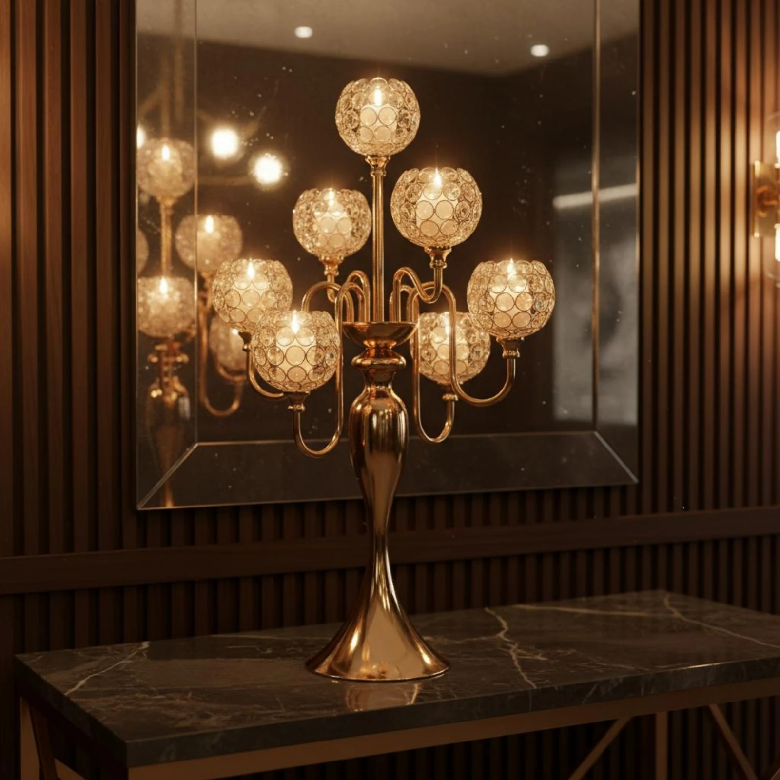 Luxury Crystal Ball Candelabra - Crystal Ball Decor recension och pris
