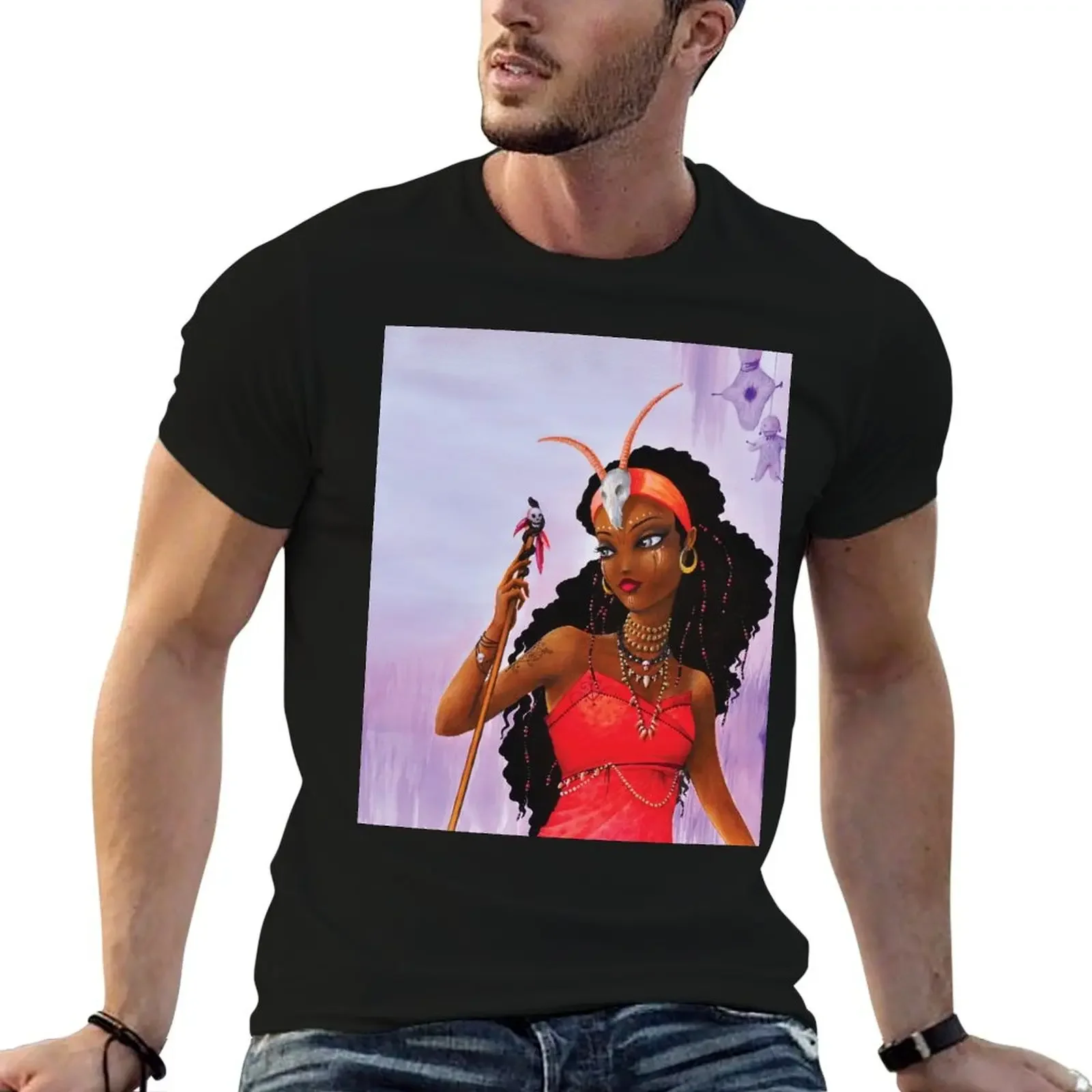 

voodoo T-Shirt quick drying graphic tee shirt men clothing