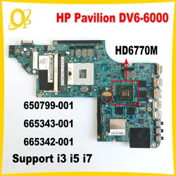 650799-001 665343-001 11A67-2 Mainboard for HP Pavilion DV6 DV6-6000 Laptop Mainboard with HD6770M GPU HM65 DDR3 Fully tested