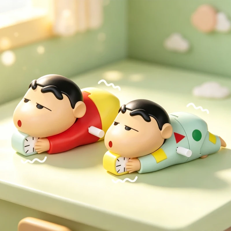 Kawaii Shinchan Clockwork Crawling Toy Funny Cartoon Desktop Ornament Stress Relief Toy Gift For Home Boys Girls Students Couple view 2