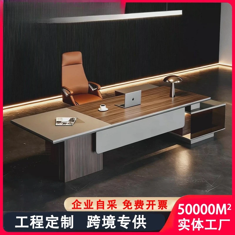 Boss President Chairperson Desk Office Desk Manager Office Desk and Chair Combination
