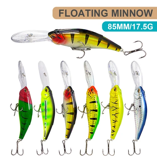Imagen 1 del producto ALASICKA 8,5 cm 17,5g pececillo flotante señuelo de Pesca japonés Isca Artificial para Lucio trucha lubina Swimbait Wobbler cebo duro Pesca