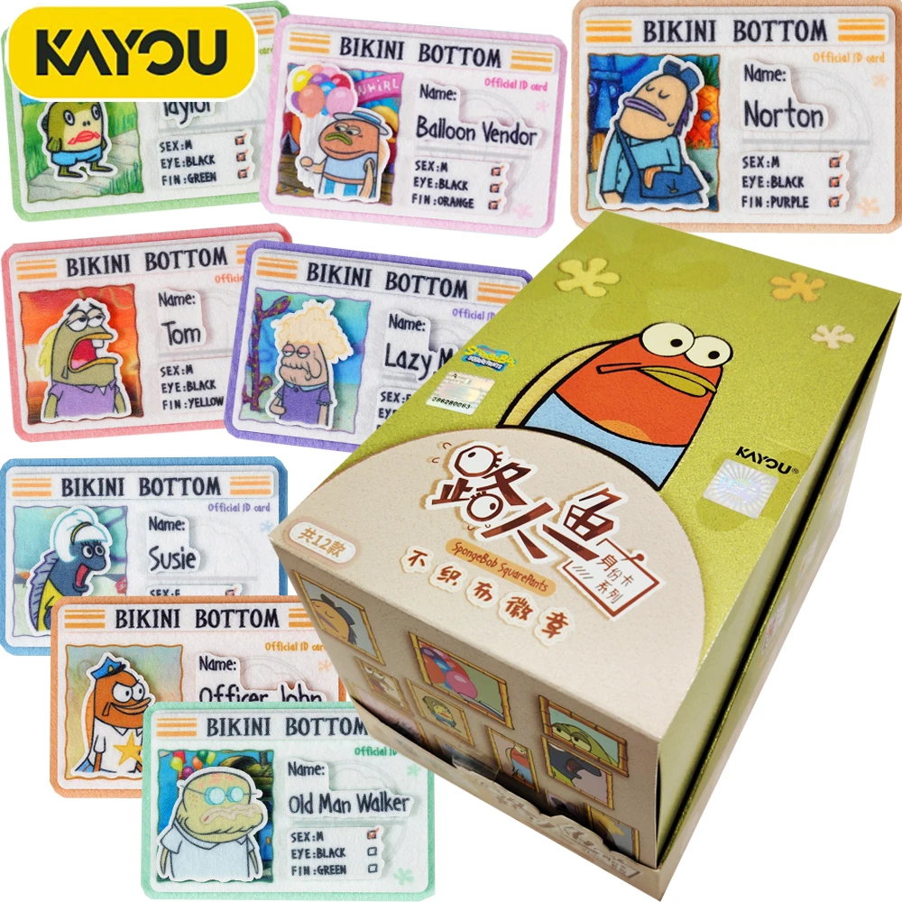 

New Kayou Genuine SpongeBob SquarePants ACG Badge Backpack Fun Decoration Non Woven Brooch Accessories Child Hobby Pendant Gift