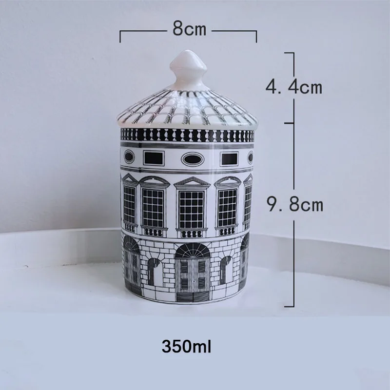 Female Portrait Ceramic Candy Jar with Gold Lid Diy Vintage Candle Holder Beauty Dressing Brush Pen Box Spice Tin Storage Tank
