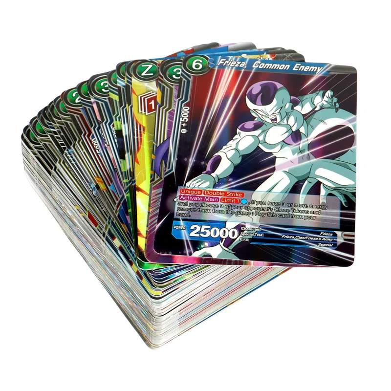 50-100Pcs/Box Dragon Ball Cards Shiny Son Goku Frieza Saiyan Vegeta TCG Rare Trading Collection Card Anime for Children Gift Toy