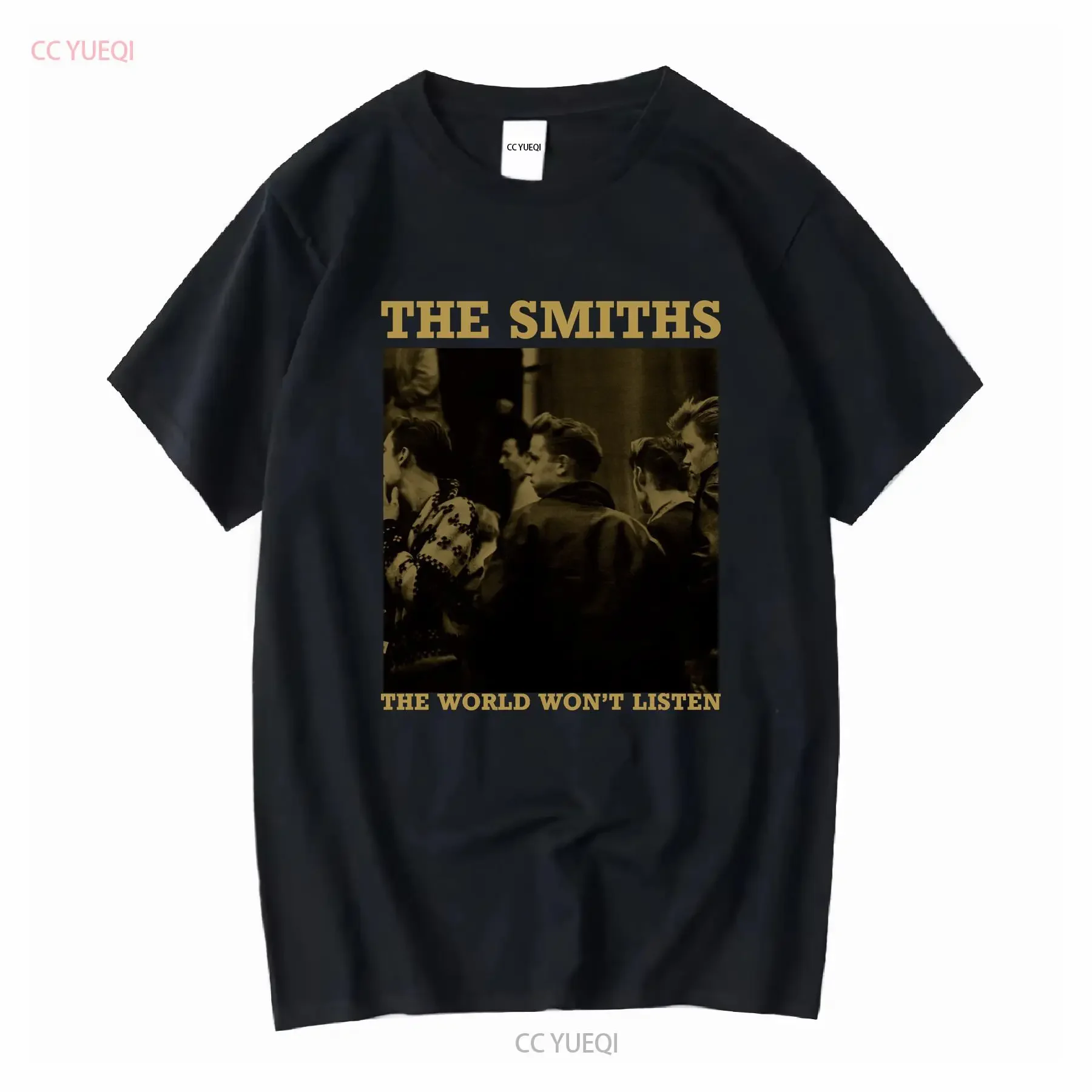 

The Smiths T Shirt World Won't Listen Album Music Ban vintage Washed Stretched Unisex Casual streetwear Soft Slightly