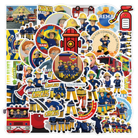 10/50Pcs Fireman Sam Stickers For Phone Scrapbook Ipad Scrapbooking Material Kscraft Firefighter Sticker Vintage Craft Supplies