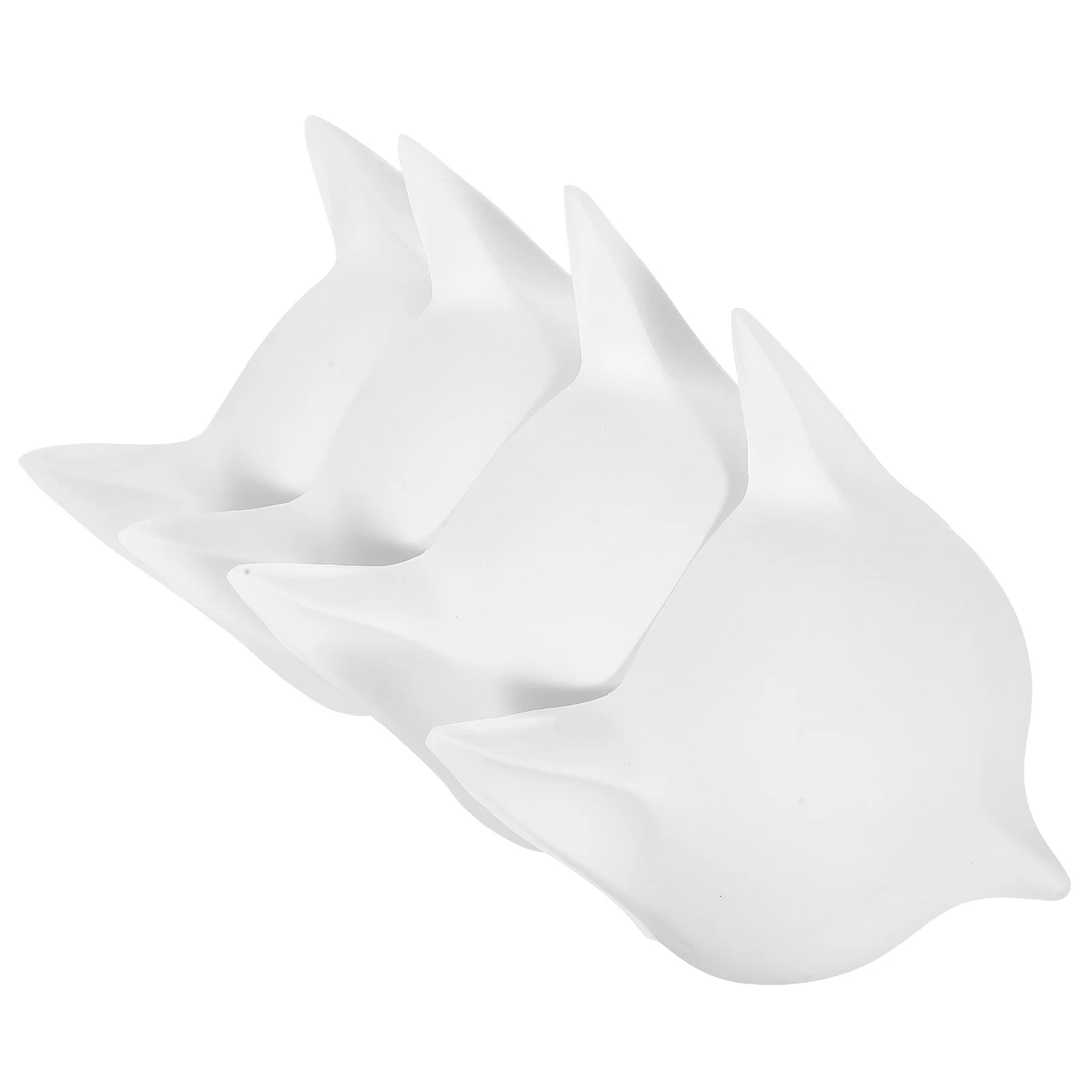 

4Pcs Blank White Face Mask for DIY Painting Craft Noeye Design Adult Size Lightweight Comfortable for Halloween Cosplay