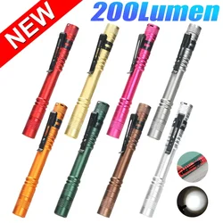 Small Mini LED Flashlight Handheld Pen Light Flashlight Tactical Pocket Torch PenLight with Clip Led Pen Flashlight