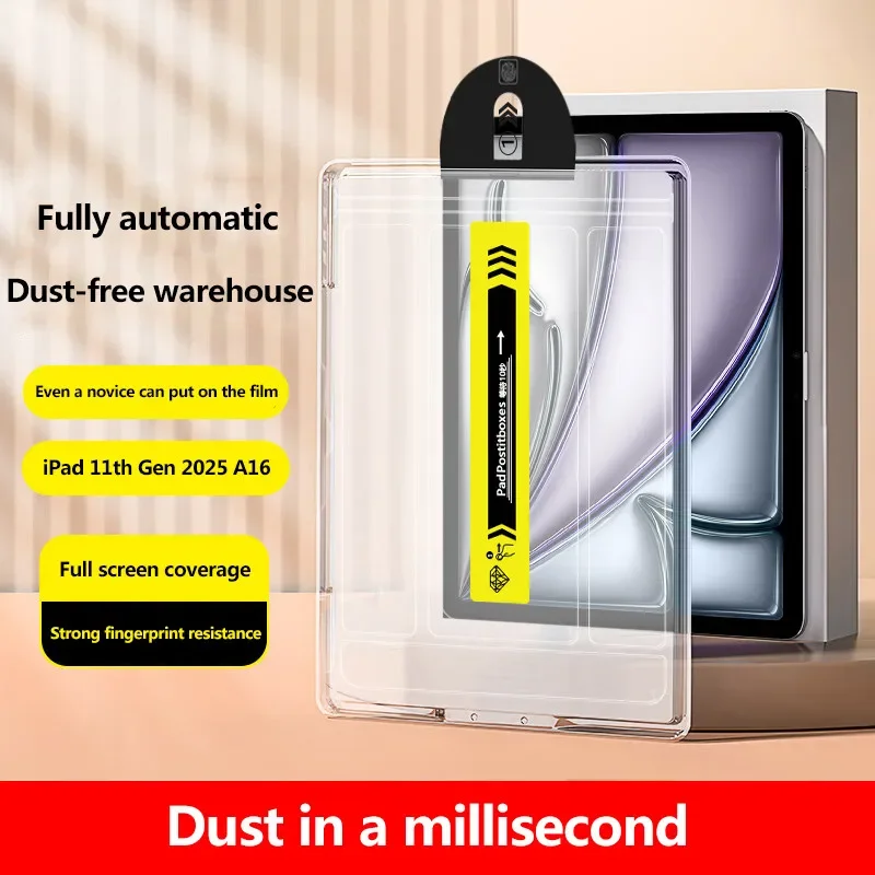 

Комплект автоматического выравнивания закаленного стекла для iPad A16 11-го поколения 2025 Air M3 Air 11 13 Pro 11 Air 5 4 Mini 7 A17Pro 12,9 Защитная пленка для экрана