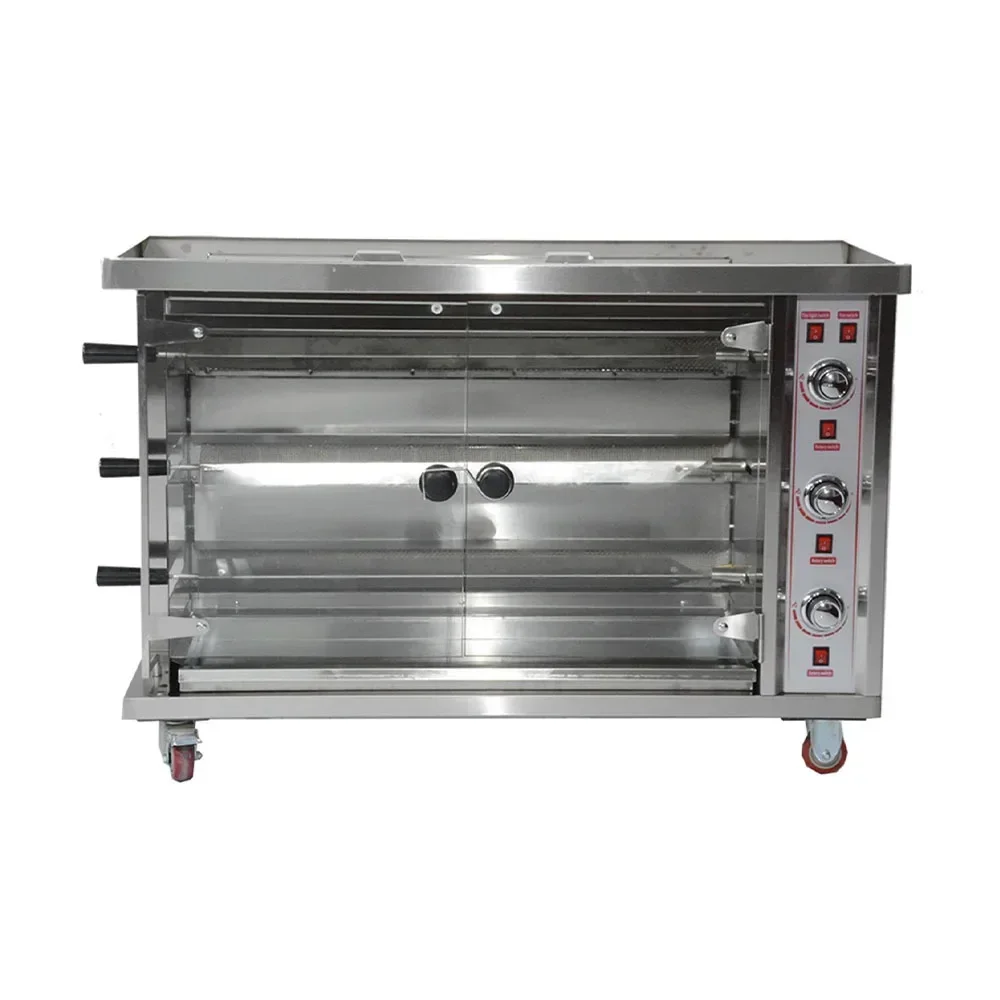 3 Rod Chicken Rotisserie Grill/ Gas Roast Chicken Machine/ Chicken Rotisserie