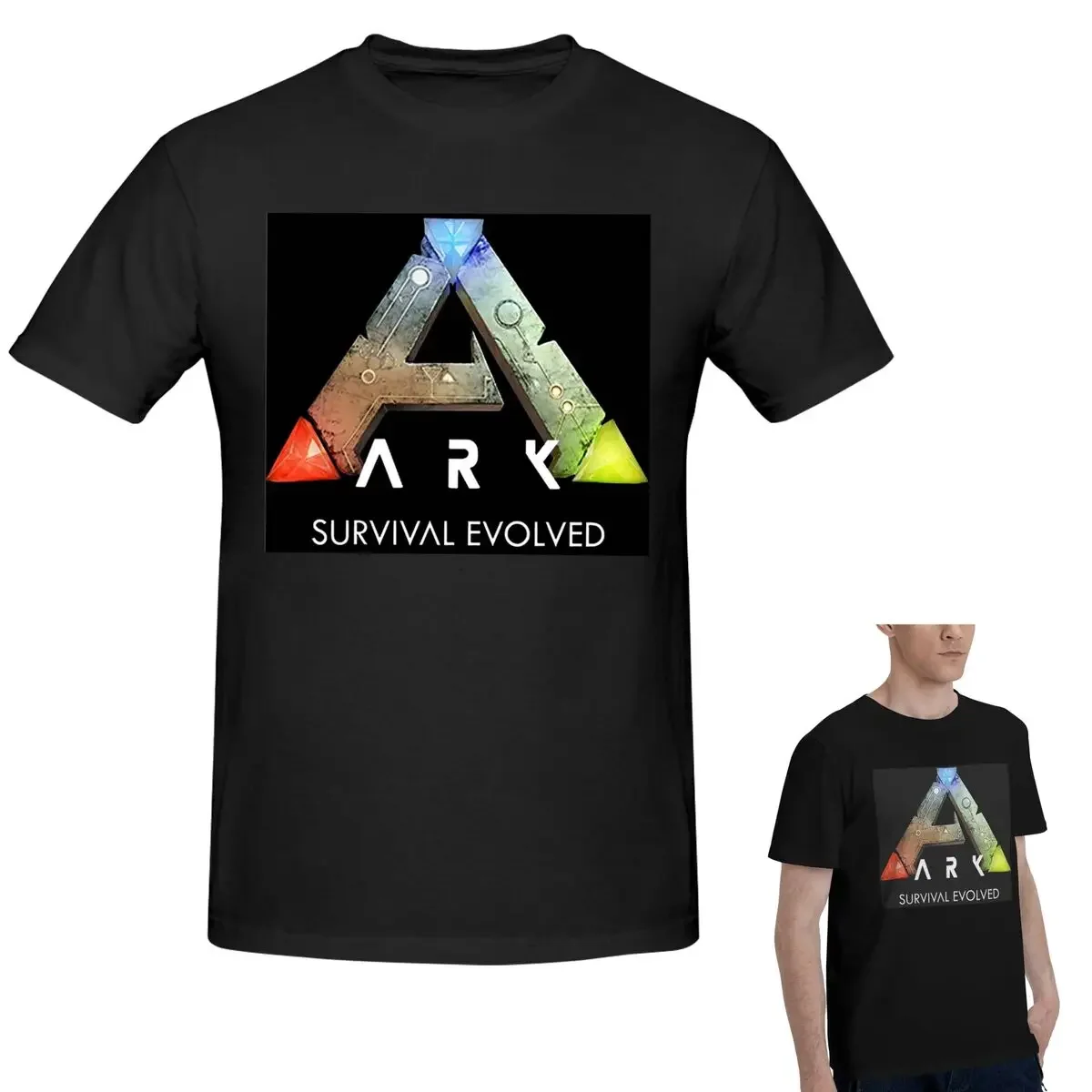 100% coton Ark Survival évolué (noir) T-Shirt homme drôle surdimensionné T-Shirt hommes col rond été dessus de chemise S-6XL