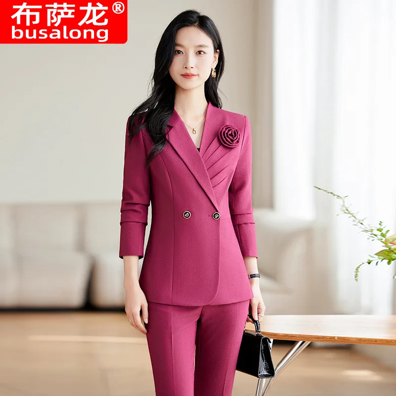 Business Wear Suit Women's Autumn and Winter2024New Fashion High Sense Formal Wear Formal Occasion Commuting Work Clothes