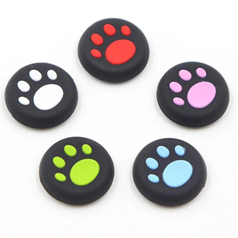 2pcs การ์ตูน Cat PAW ซิลิโคนนุ่ม Thumb Stick Grip CAP จอยสติ๊กคอนโซลเกม Thumbstick กรณี Analog จอยสติ๊กฝาครอบ