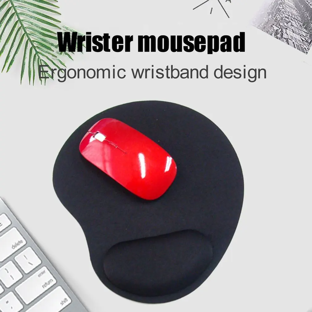 EVA Mousepad gelang warna Solid, alas Mouse Gaming nyaman dengan dukungan pergelangan tangan untuk Gamer PC Laptop