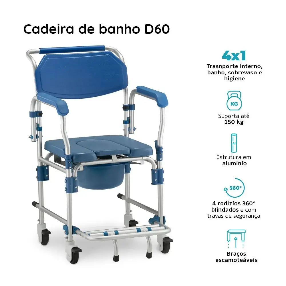 كرسي استحمام قابل للطي من الألومنيوم الأكثر مبيعًا في عام 2024، دوران 360 درجة، مناسب لكبار السن، مناسب لتحريك كرسي المرحاض