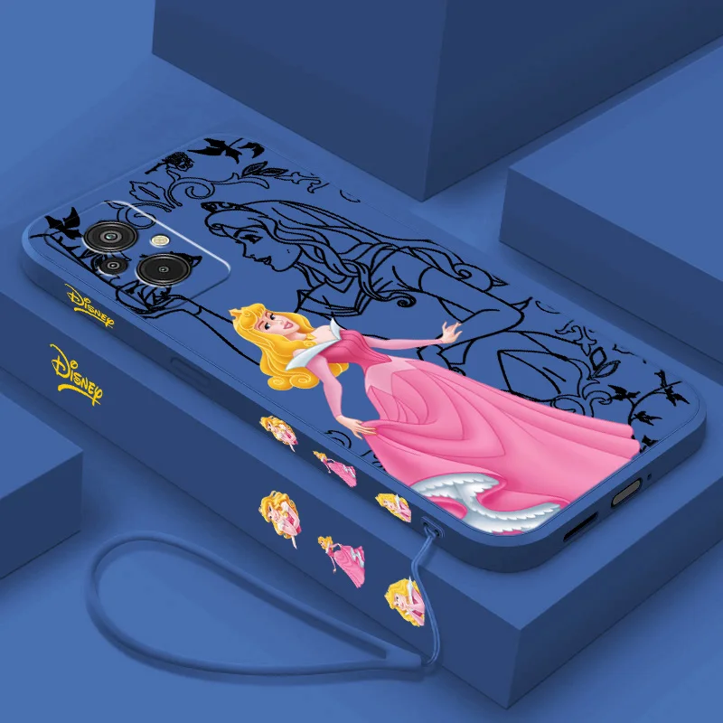 Beautiful sleeping beauty Liquid Left Rope Phone Case For Redmi 6 7 8 9 10 11 12 13 K30 40 50 60 AT X A1 Ultra Pro Soft Cover