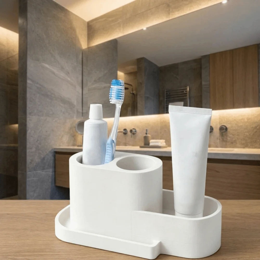 Toothbrush Detachable Toothbrush Holder Easy Clean Multi-Purpose Toothpaste Rack Multi-functional Compact Storage Rack Bathroom