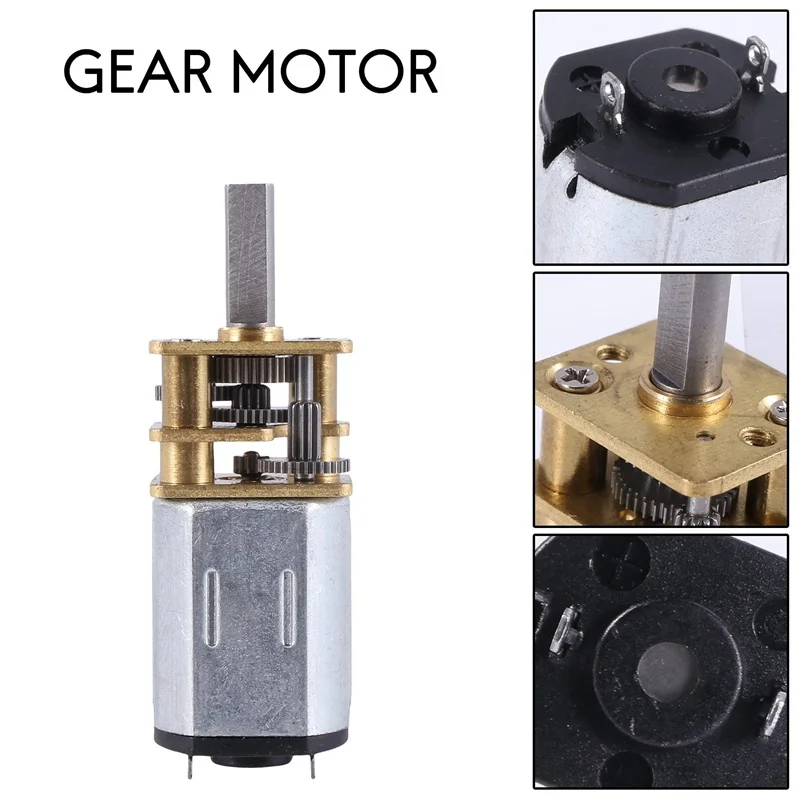 Motor de reducción de microvelocidad, Mini Motor de caja de cambios con 2 terminales para coche RC, modelo de Robot, juguete de motor DIY