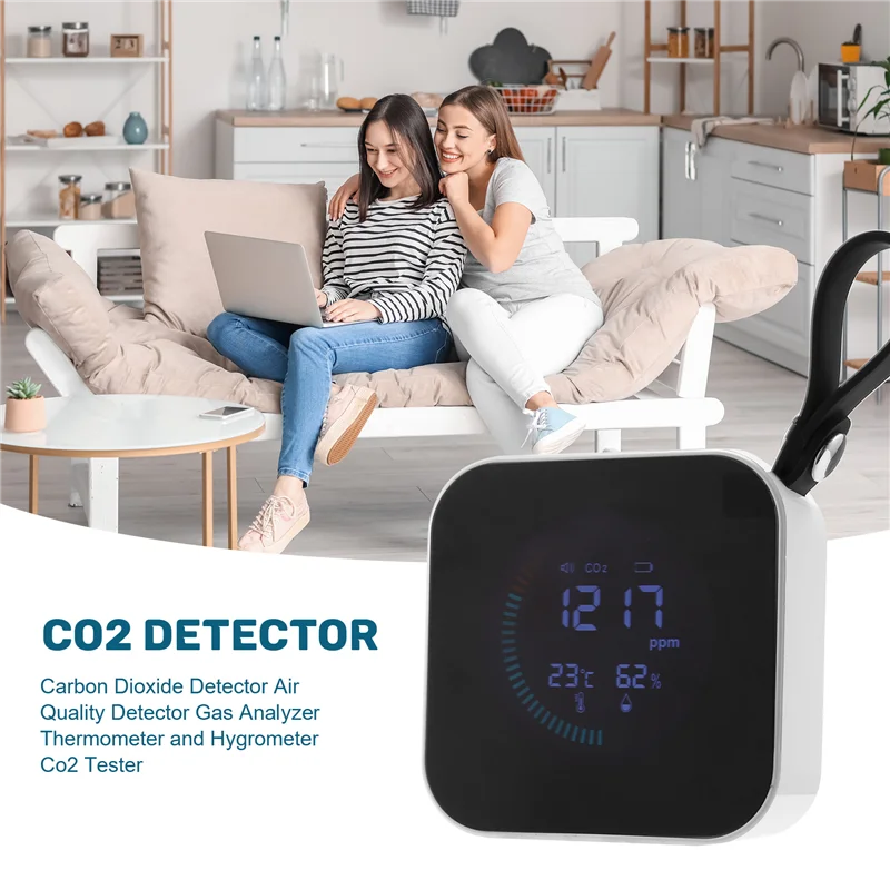 

A74P-Carbon Dioxide Detector Air Quality Detector Gas Analyzer Thermometer And Hygrometer Co2 Tester