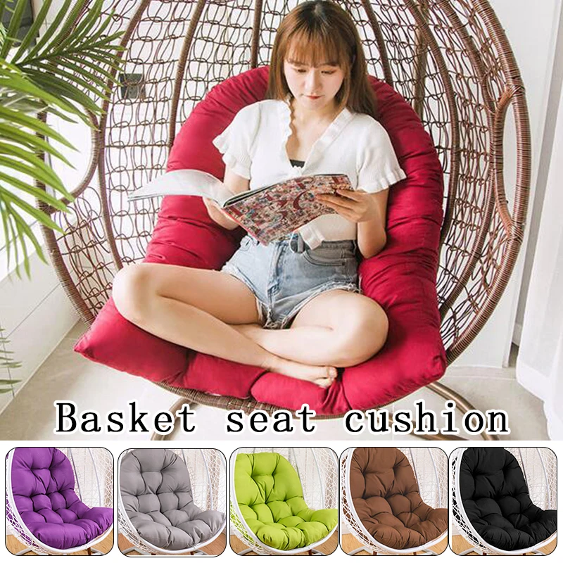 Swing Hanging Basket Seat Cushion Hammock Egg Chair Pad Outdoor Garden Balcony Thickened Rocking Swing Chair Cushion 120x80cm