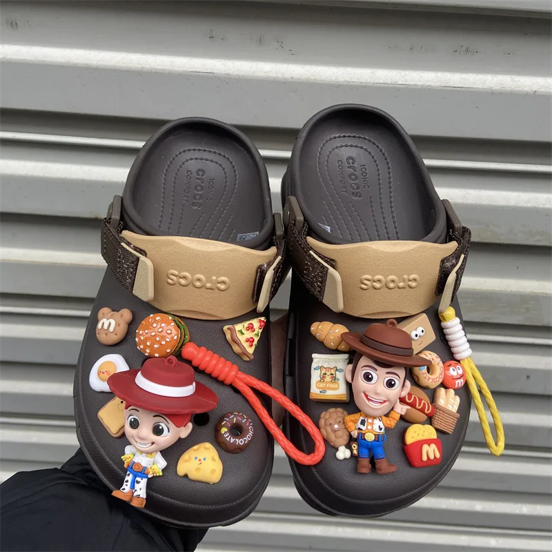 Disney Toy Story Shoes Flower Set DIY Anime Buzz Lightyear Shoes Buckle Detachable Cartoon Shoes Decorative Buckle Toy Kids Gift