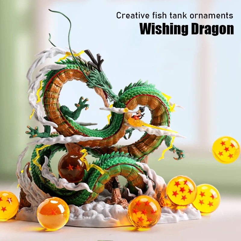 

Fish Tank Landscaping Home Decoration Dragon Ball divine Dragon Ornament Creative Cartoon Fake Coral Rockery Package Combination