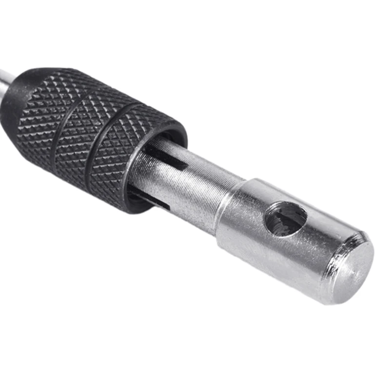 Professional ปรับ Silver T-Handle Ratchet Tap ผู้ถือประแจเมตริกปลั๊ก T-Tap สำหรับครัวเรือน Workshop ซ่อม m4YD
