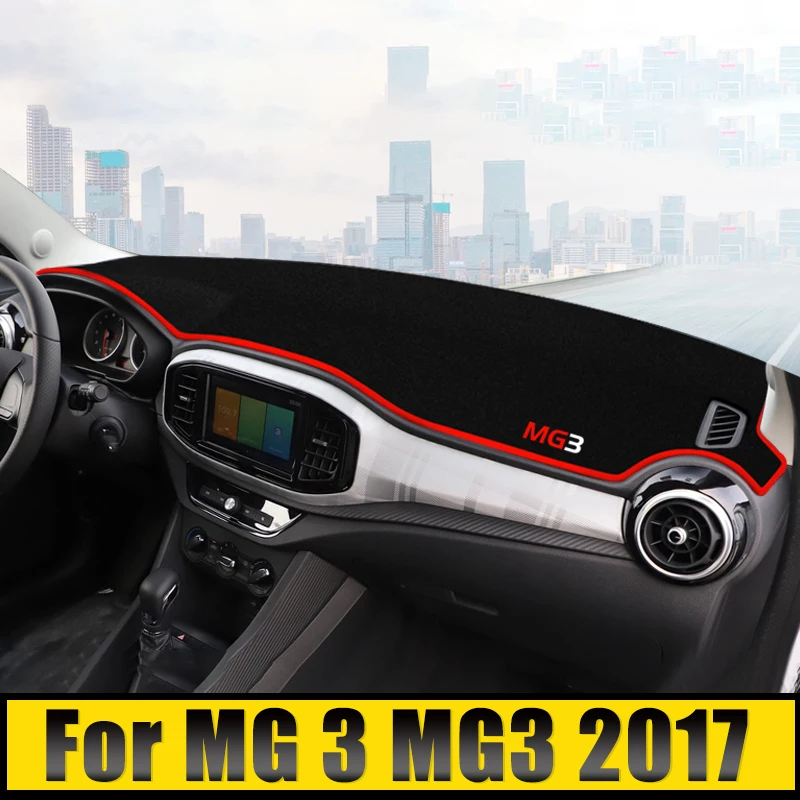 

For MG 3 MG3 2017 LHD Car Dashboard Avoid Light Pad Instrument Platform Desk Cover Non-Slip Mat Anti-UV Carpets Accessories