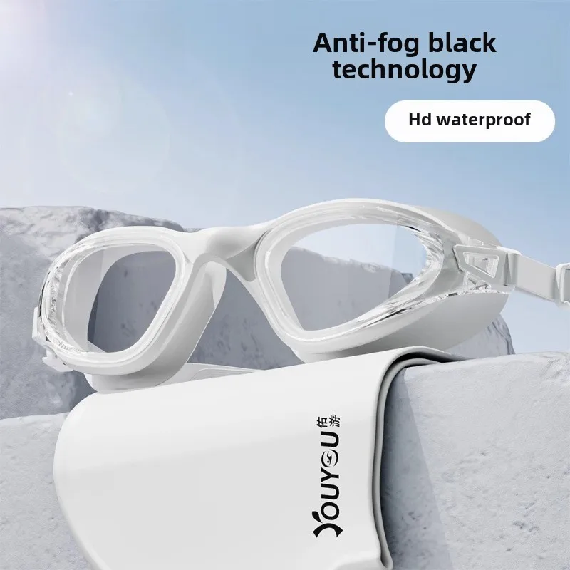 

2025 New Unisex Swim Goggles Set - HD, Anti-Fog, Waterproof, Pro Dive Mask, Includes Cap & Case, For Men & Women