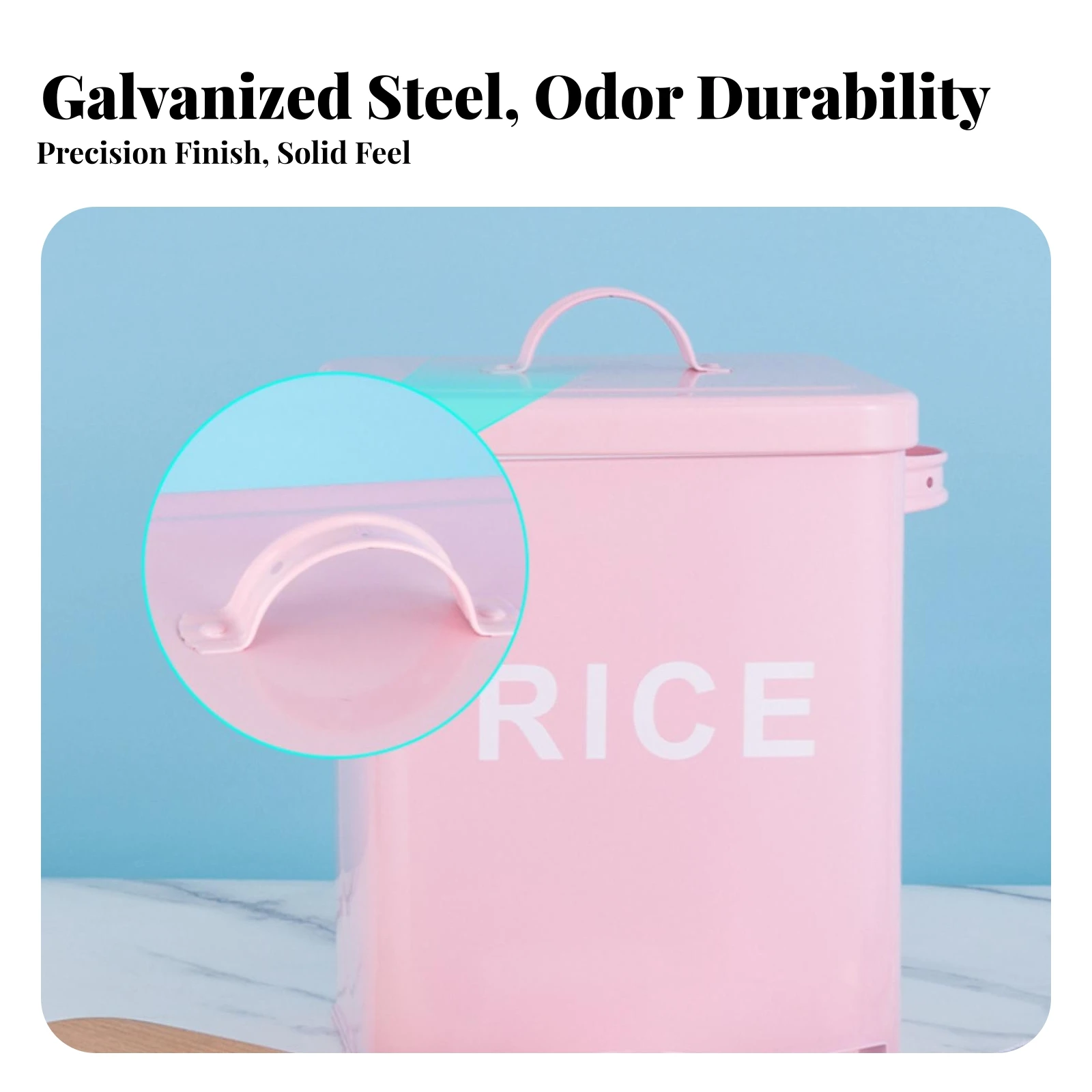 Rice Storage Container with Scoop BPAwithout Metal Rice Container with Lid Food Storage Container with Measuring Cup