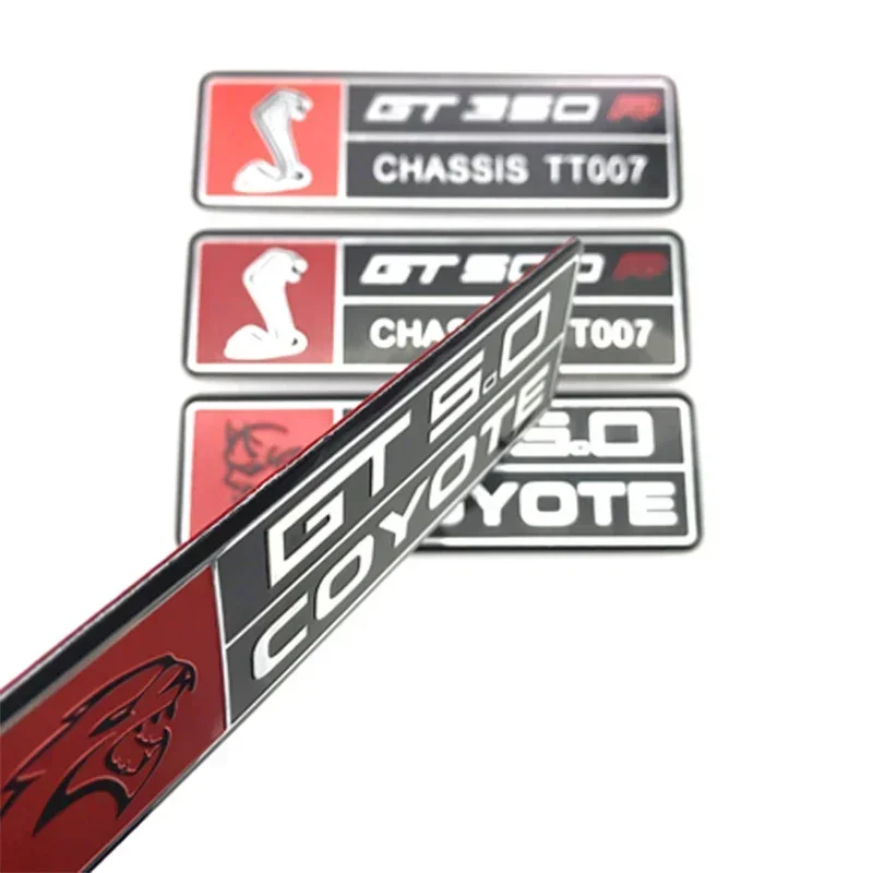 Car Badge Body Rear Trunk Sticker for Ford Shelby Fiesta Focus Mondeo Kuga Ranger Mustang Everest GT350 GT500 Logo Alloy Emblem