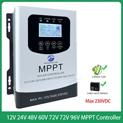 12V 24V 48V 60V 72V 84V 96V 0-80A Battery MPPT Solar Charge Controller Max 230V Solar Panel Input Support RS485 WIFI System