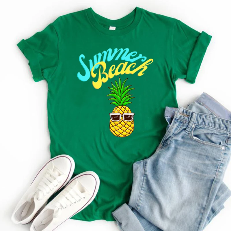 

Summer Pineapple Harajuku Shirt Summer 2021 Aesthetic Clothes Aloha T Shirt for Women Vintage Beach Style L