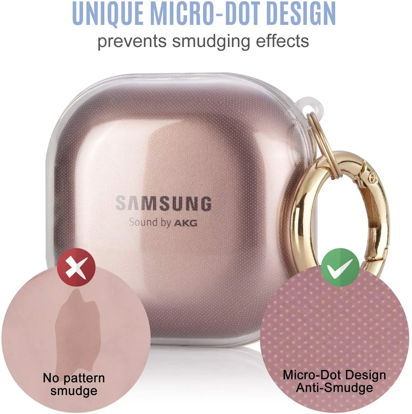 Per Buds FE 2023 Custodia Buds2 Pro 2022 Custodia morbida in TPU Custodia trasparente con portachiavi per Samsung Buds Pro 2 Live FE Cover