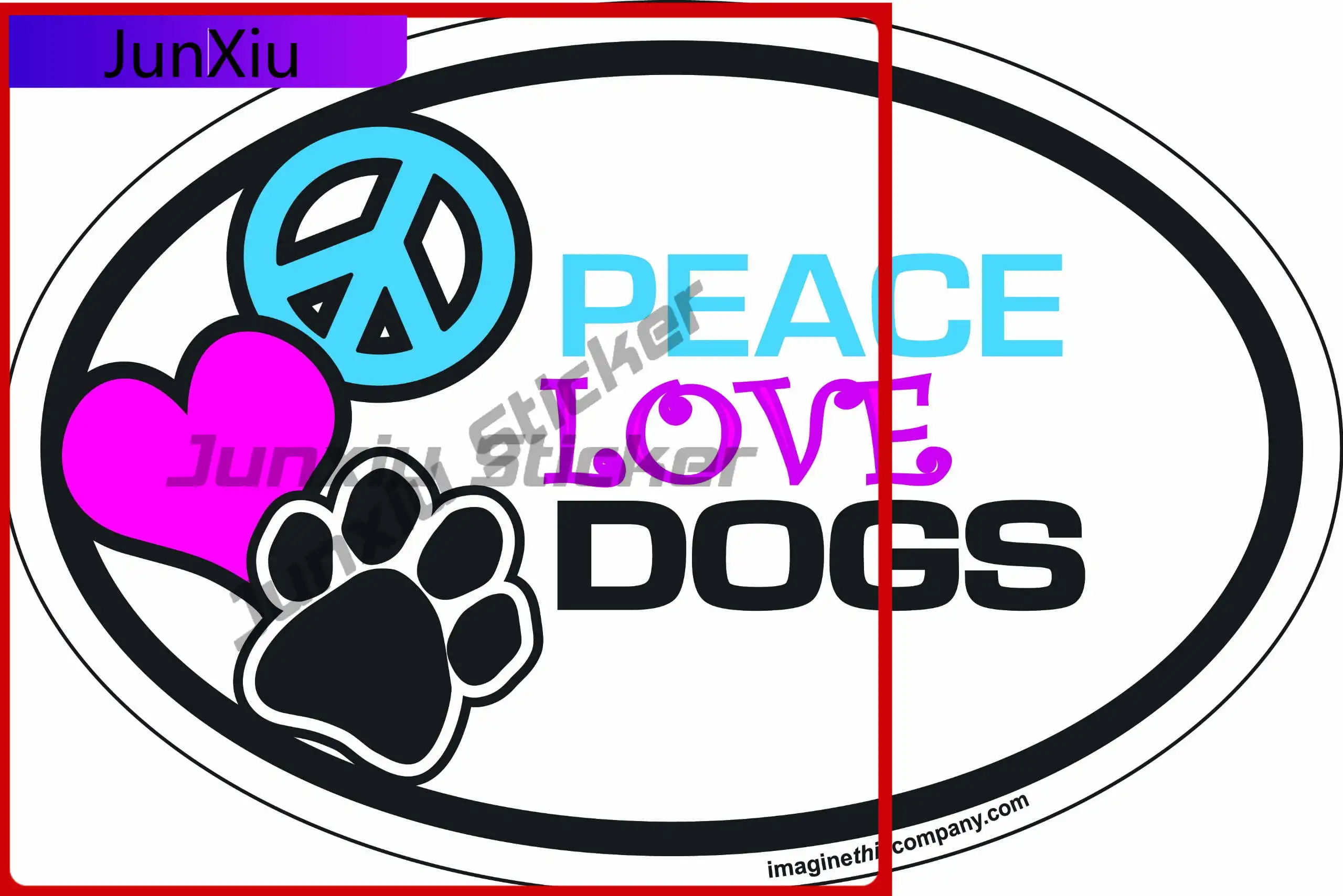 

Imagine This Oval, Peace Retro Car Laptop Window Bumper Camper Van Vinyl Camper Van Sticker Trendy Vintage Cute Funny Cute Retro