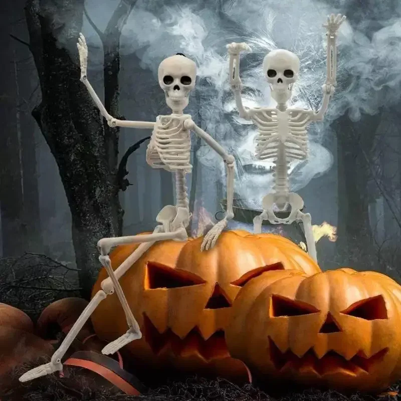 Halloween Human Skeleton 40CM Movable Skeleton Human Skeleton Halloween Horror Decorations Haunted House Horror Props