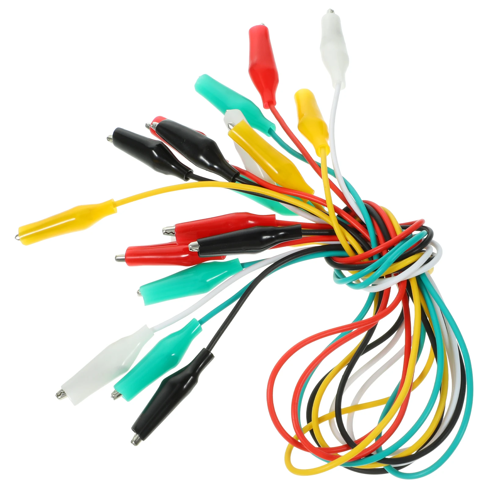 

10pcs Crocodile Test Leads Nickel Plated Steel PVC Insulated Electrical Lab Jumper Wires With Alligator Clips Jumper Wires Color