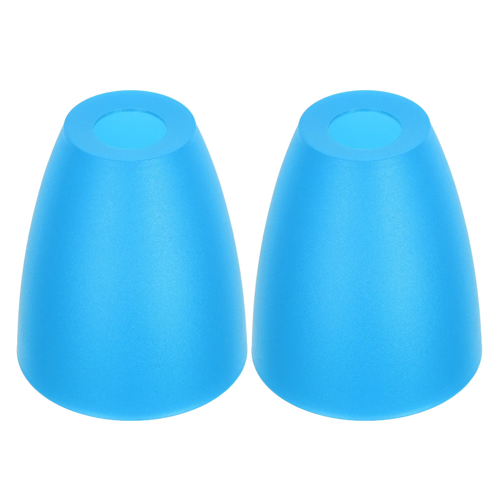 

2Pcs Flat Mouth Plastic Lamp Shade E14 for Floor Lamp Small Hollow Tabletop Light Covers Replacement Living Room Bedroom Blue