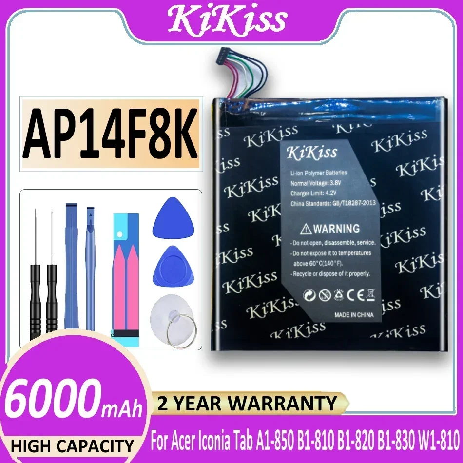 6000mAh AP14F8K Battery For Acer Iconia Tab A1-850 B1-810 B1-820 B1-830 W1-810 Batterij + Track NO