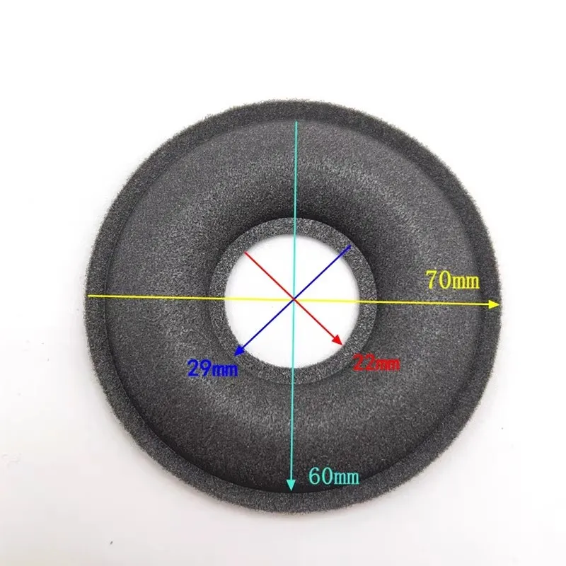 GHXAMP 2.75 بوصة 70 مللي متر 22 مللي متر KEF مركز المتكلم رغوة حافة طقم تصليح عالية الأداء رغوة المحيطي للسائقين 2.75 بوصة 2 قطعة