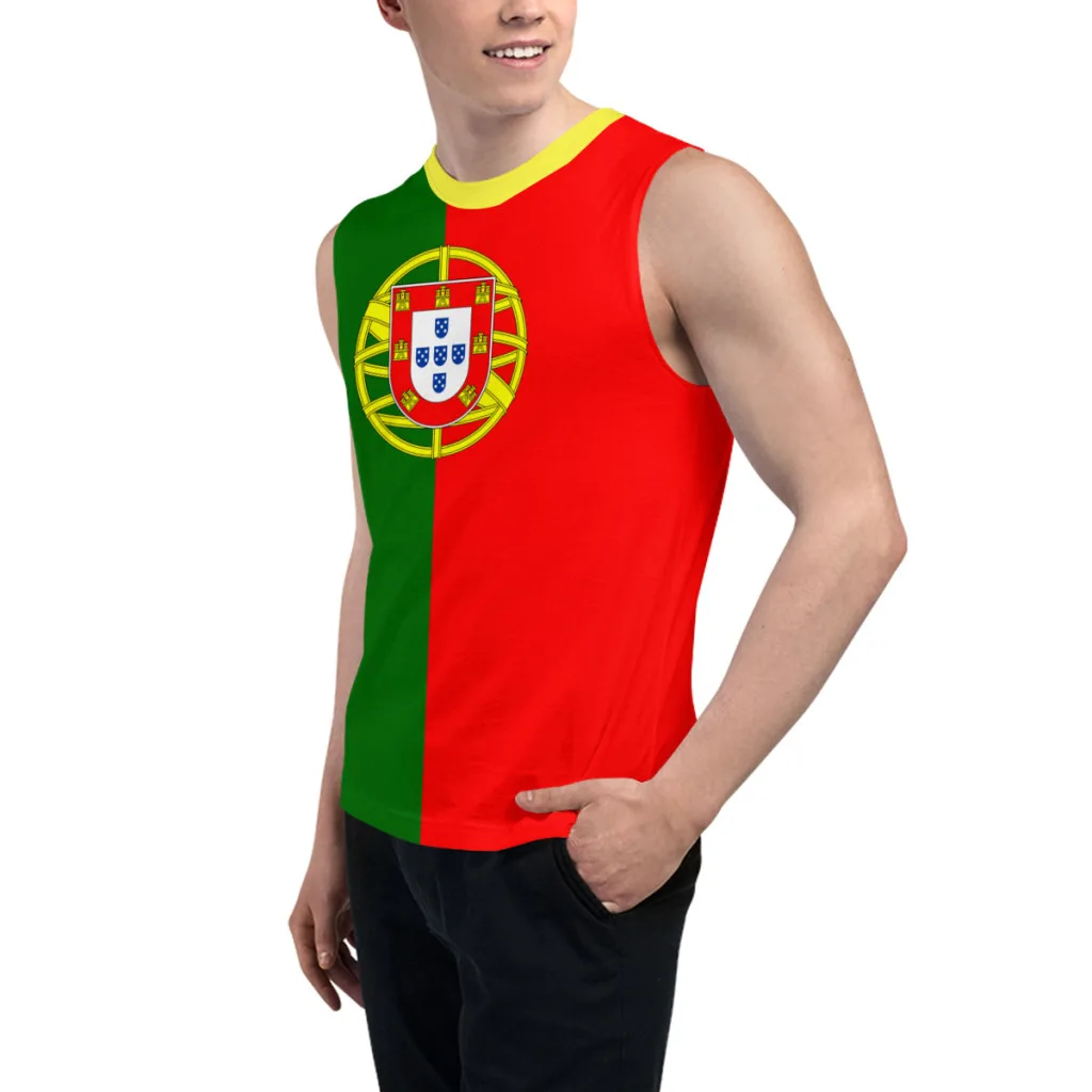Sleeveless T-shirt Portugal Flag 3D Men's Boys Tshirt Gyms Tank Tops Fitness Joggers Basketball Training Vest