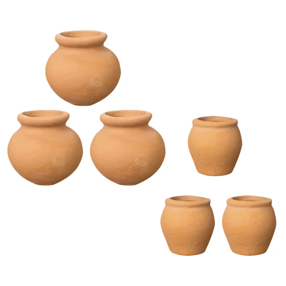 

6 Pcs Mini Succulent Flower Pot Clay Planter Set Large Medium Thumb Size Terracotta Container for Nursery Outdoor Plants Safe