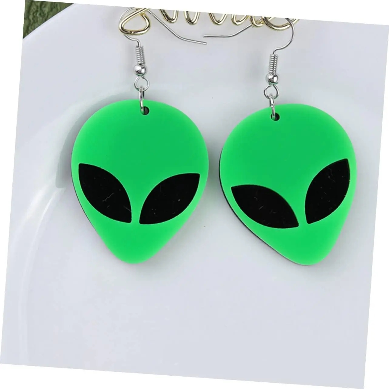 Party Decor Styling Adults Ear Earrings Head for Glasses Green Hair Pendants Accessories Martian Favors Alien with 