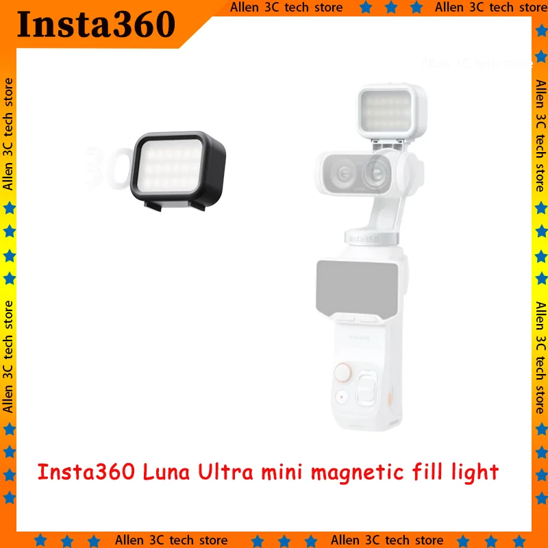 insta360-磁気ミニフィルライト-luna-超ポータブル調整可能角度写真撮影-vlog-ライブストリーミングコンテンツ作成用