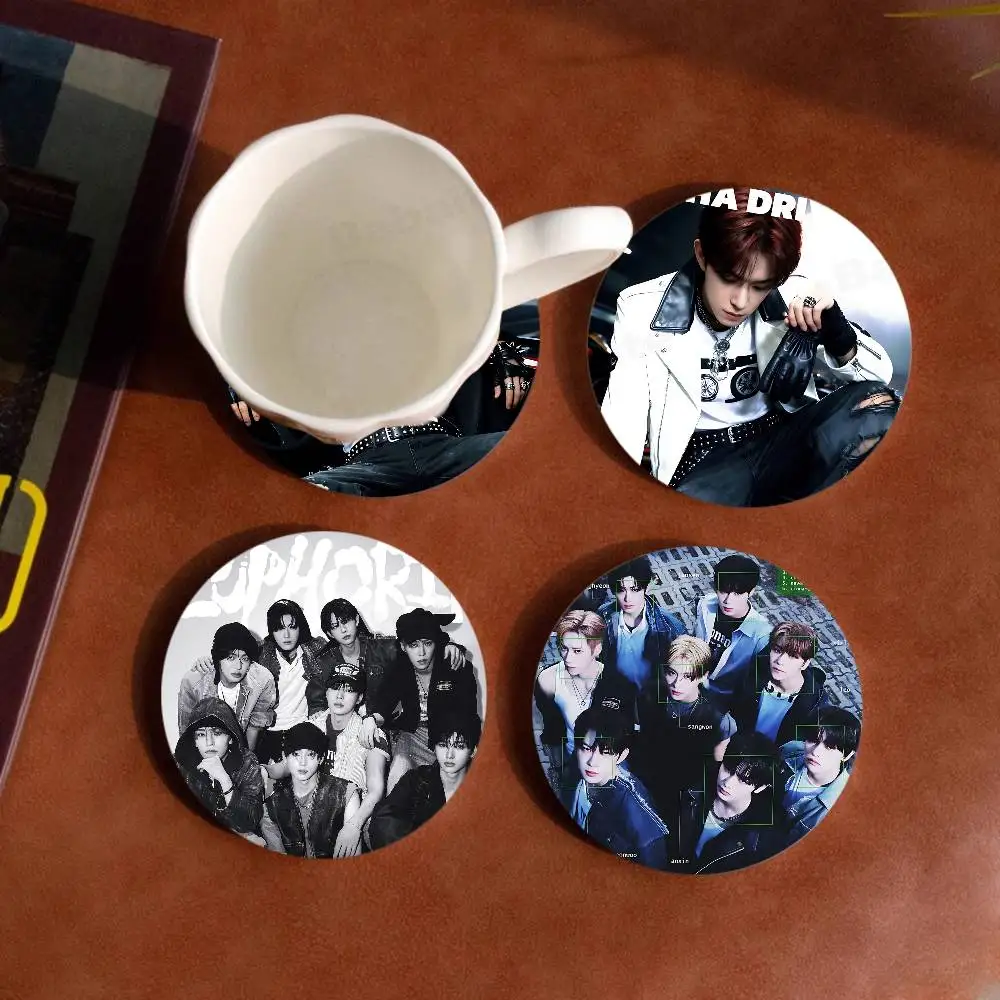 Singing and dancing group A-Alpha D-Drive One Printed Coasters Suitable for Daily Family Party Decoration, Office, Non-Slip