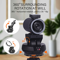 AI Face Tracking Panoramic Head 1/4in Screw Hole 360 Degrees Rotation  Wireless Electric Tripod Head for Photography