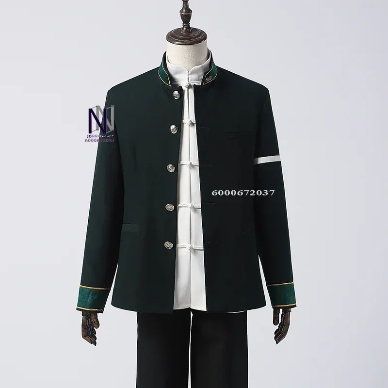 Anime Hayato Suo Cosplay Costume Wig School Uniform Eyepatch Earrings Bofurin Haruka Sakura Halloween for Women Men Hot Sale